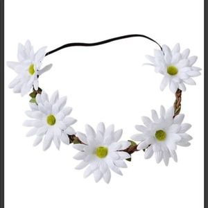 Leather Daisy Headband